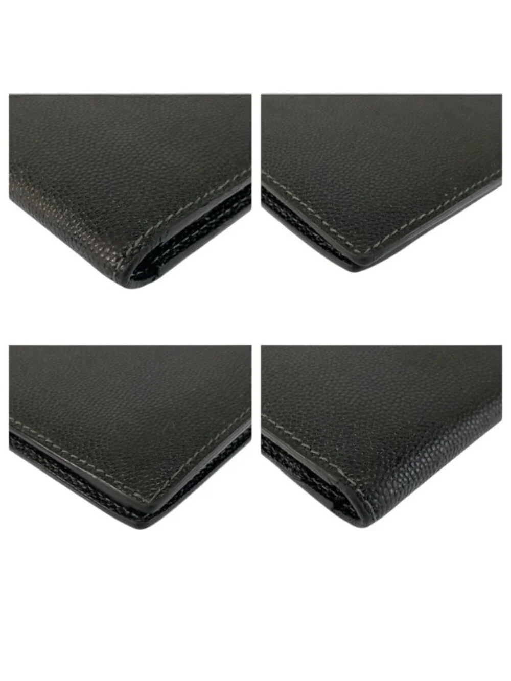 Cartier Santos Black Leather Wallet Billfold